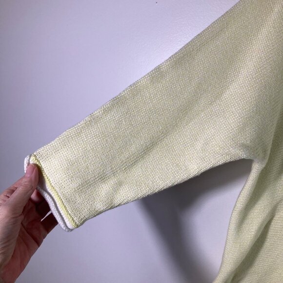 Womens Chicos Cotton Sweater Light Yellow Round Neck L Cotton Soft - Picture 4 of 8